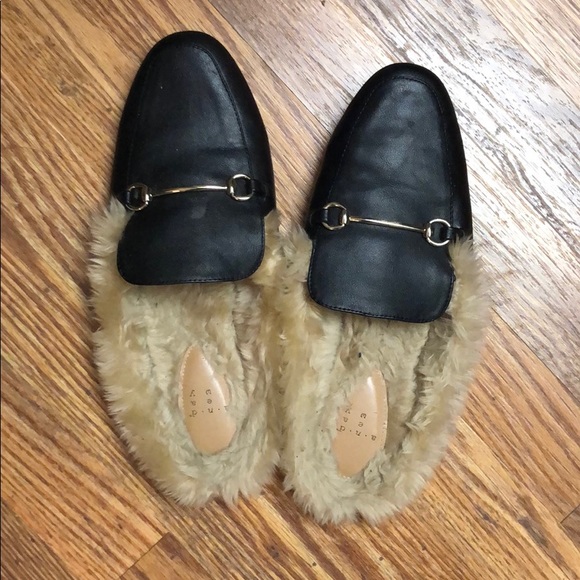 Gucci Princetown Style Fur Loafers - Picture 1 of 2